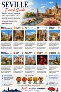 Seville Travel Guide –  Premium One-Page Illustrated Downloadable Poster